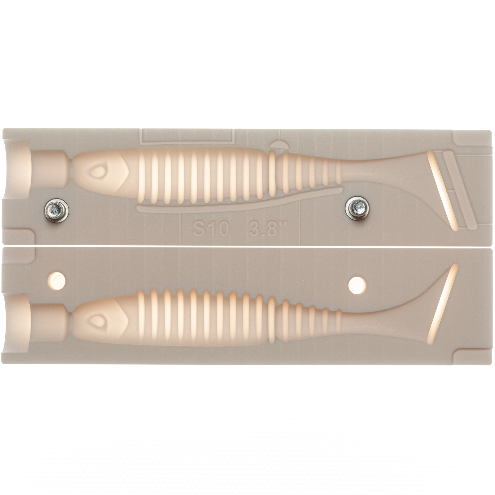 Bait Mold Rib Shad Fish Soft Plastic DIY Lure 3.8