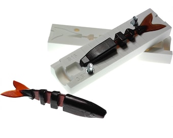 Moule à Leurres Souples Shad 12,5 Cm - DIY Pêche Carnassiers - Fabrication Française