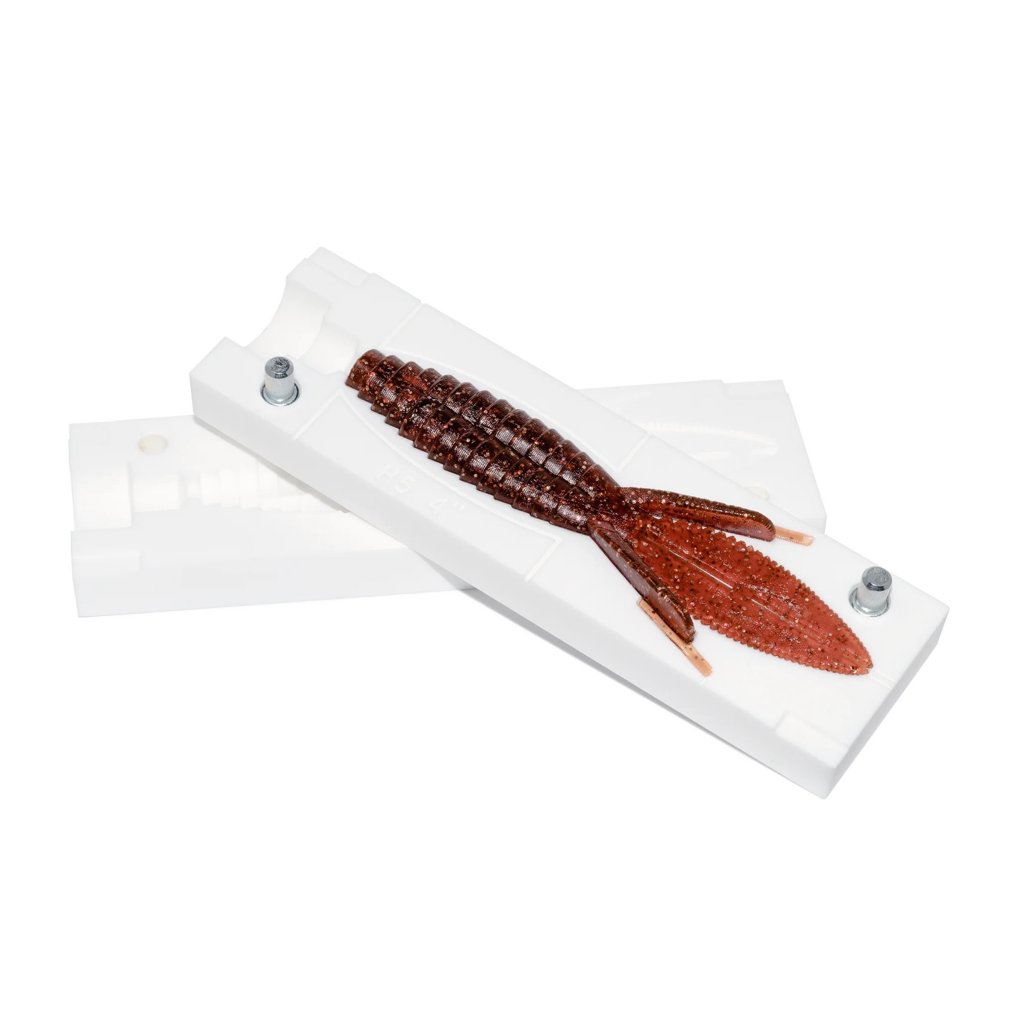 CNC aluminum machined soft plastic fishing lure mold, CNC machining services