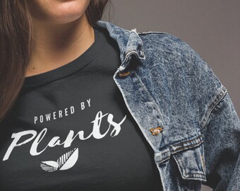 Powered By Plants Shirt | Vegan Shirt | Vegan T-Shirt | Vegan Clothing | Plant-Based Shirt | Vegan Gift | Vegetarian Shirt