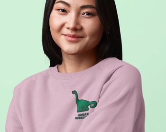 Urban Herbivore Embroidered Vegan Sweatshirt | Herbivore Shirt | Vegan Shirt | Plant-Based Shirt | Vegan Gift | Vegetarian Shirt