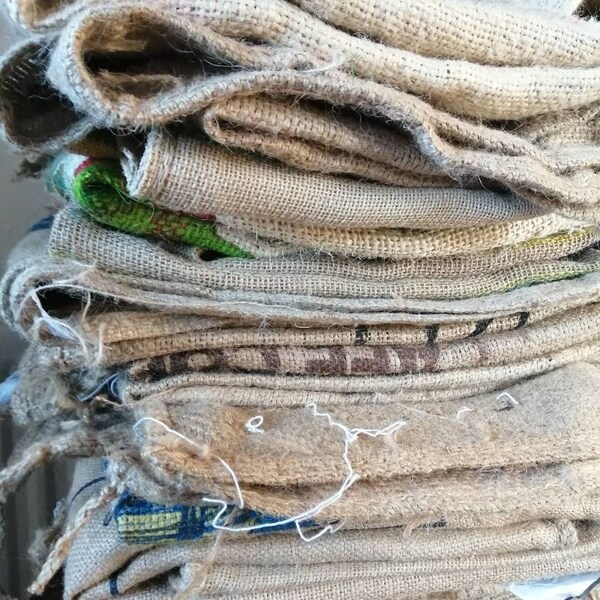 Hessian Bags - Etsy UK - Hessian Bag Art Wall Decoration Ideas