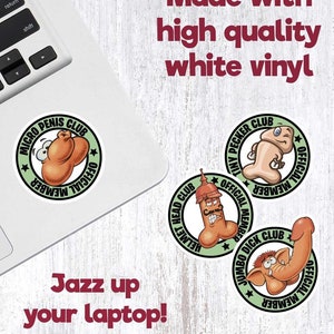 6 Penis Stickers, micro penis, big penis, monster penis, Feminized, small dick, 8 to choose from