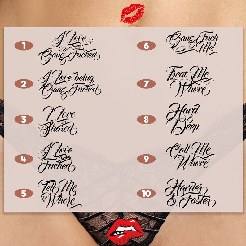 Sexy Tramp Stamps 3x Highest Quality Sexy Adult Temporary tattoos Tramp Stamps | Etsy