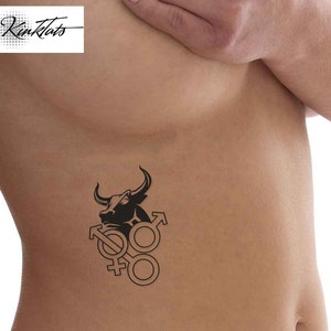 4 Hotwife BWC BULL temporary tattoos - Alpha bull, cuckold, BWC, Hotwife Lifestyle. 4 sets to choose from!