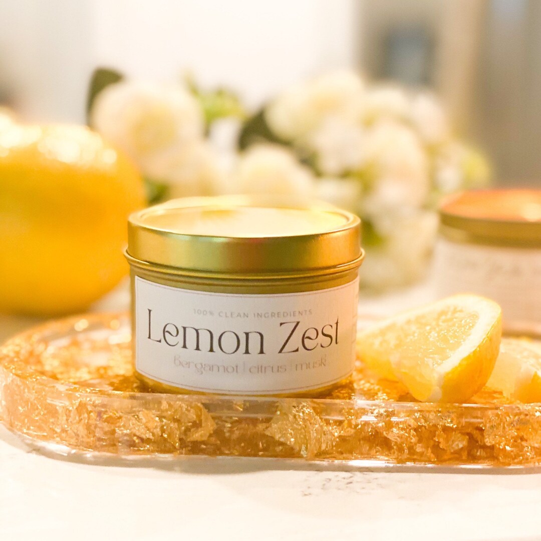Lemon Zest Candle Scent, Cute Candles, Votive Candles, Coconut Wax Candles, Small Candles for