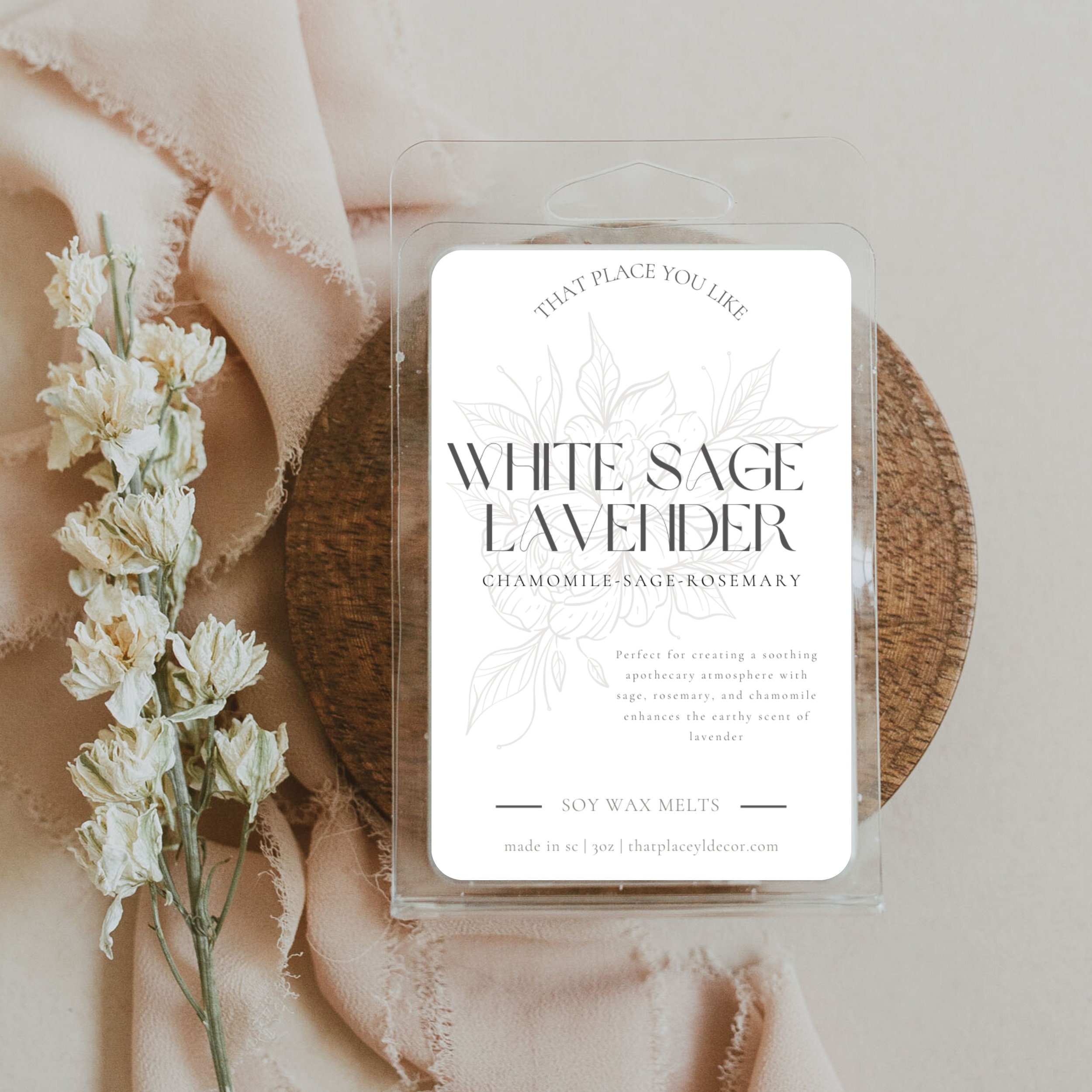 melt apothecary - white sage candles & wax melts