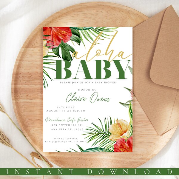 Aloha Baby Shower - Etsy