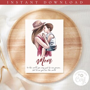 Tarjeta del día de las madres personalizada, tarjetas del día de las madres imprimibles, tarjeta del día de las madres, poema para la tarjeta del día de las madres del hijo, postal del día de las madres