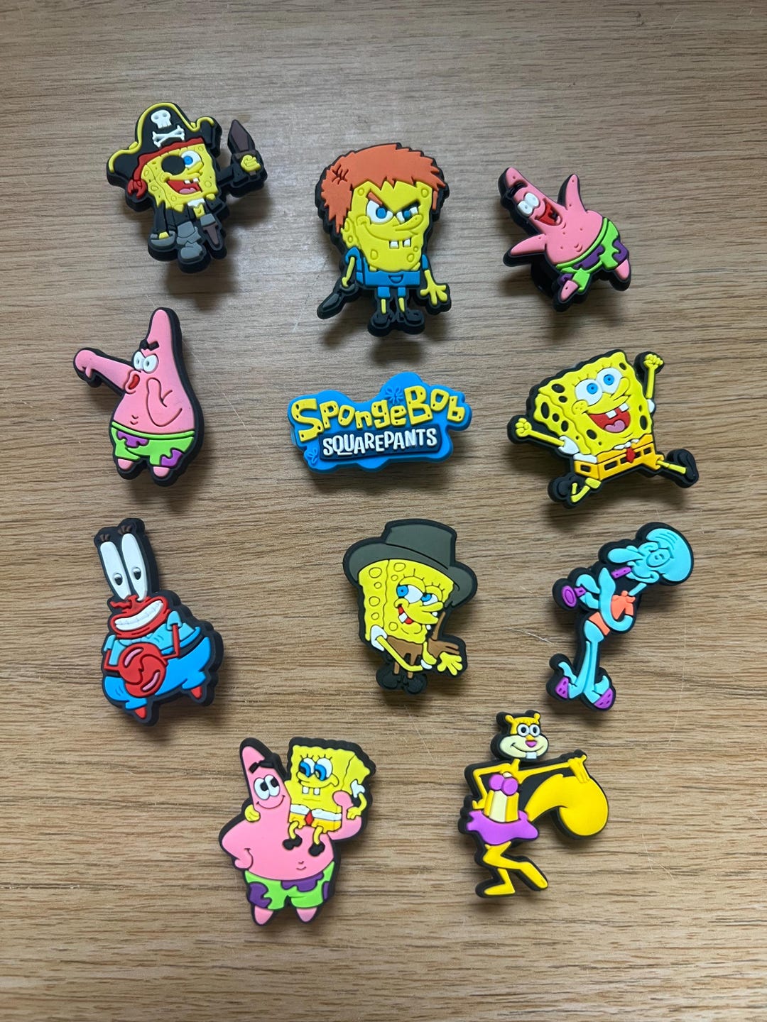 croc charms spongebob