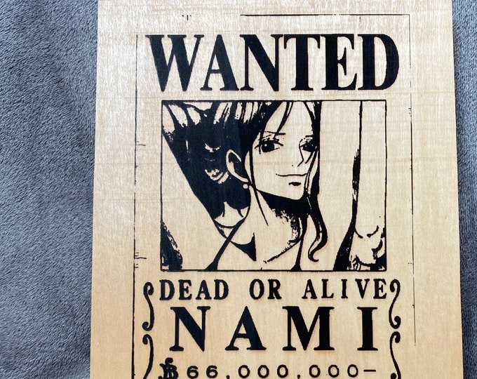 One Piece Wanted Poster Nami Etsy
