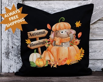 Fall Pillow, Cute Fall Pillow, Gift for Fall Lover, Christmas Gift