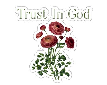 Trust in God Bible Study Sticker, Faith Stickers, Christian Stickers