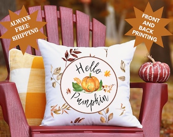 Fall Pillow, Cute Fall Pillow, Pumpkin Pillow, Gift for Home, Christmas Gift