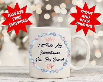 Beach Mug, Beach Lover Mug, Gift for Beach Lover, Tropical Mug