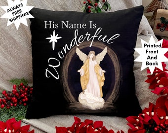 Nativity Pillow, Angel Pillow, Gift for Home