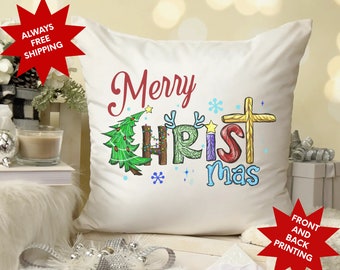Merry Christmas Pillow, Christmas Pillow, Gift for Home