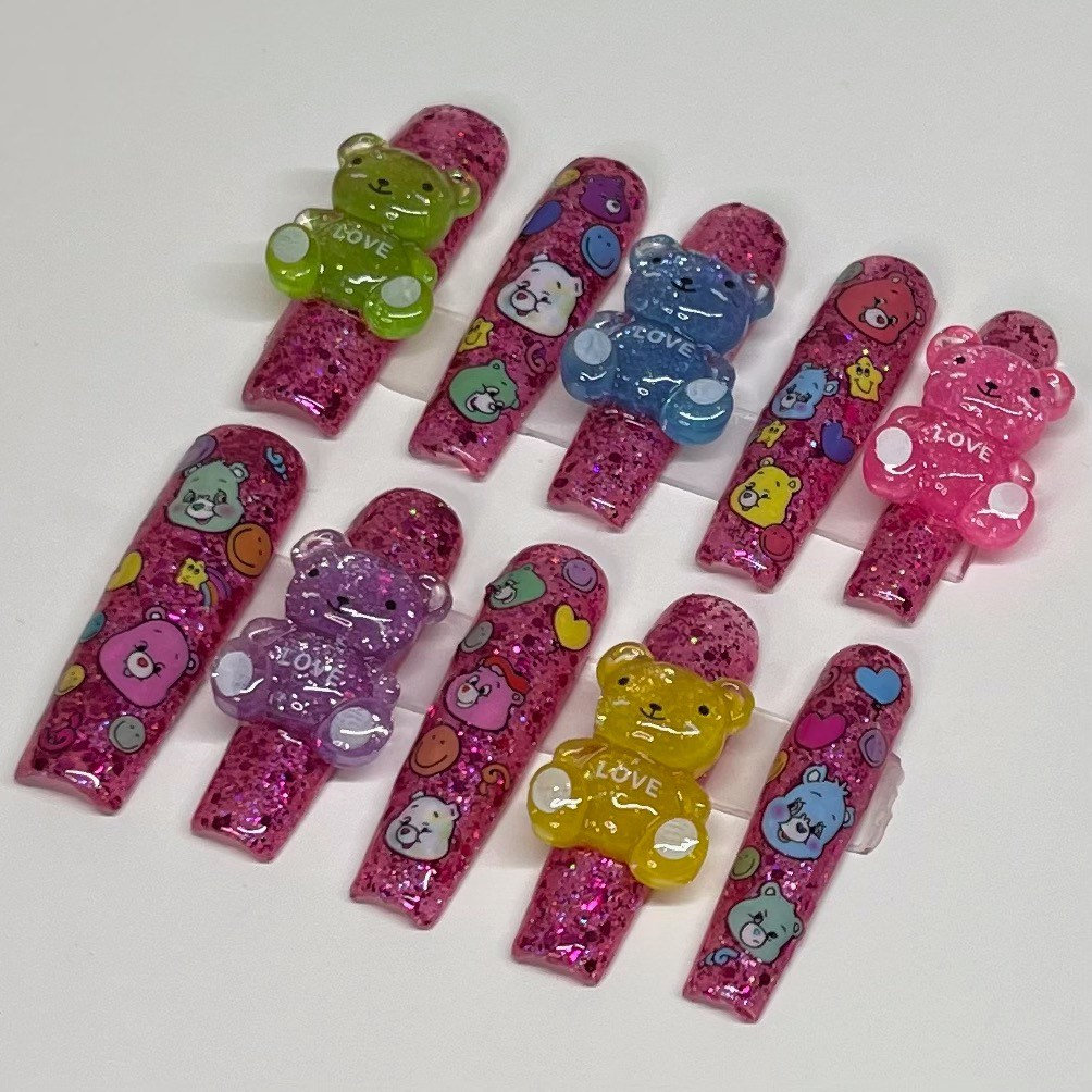 Handmade press-on nails reusable optional shape | Etsy