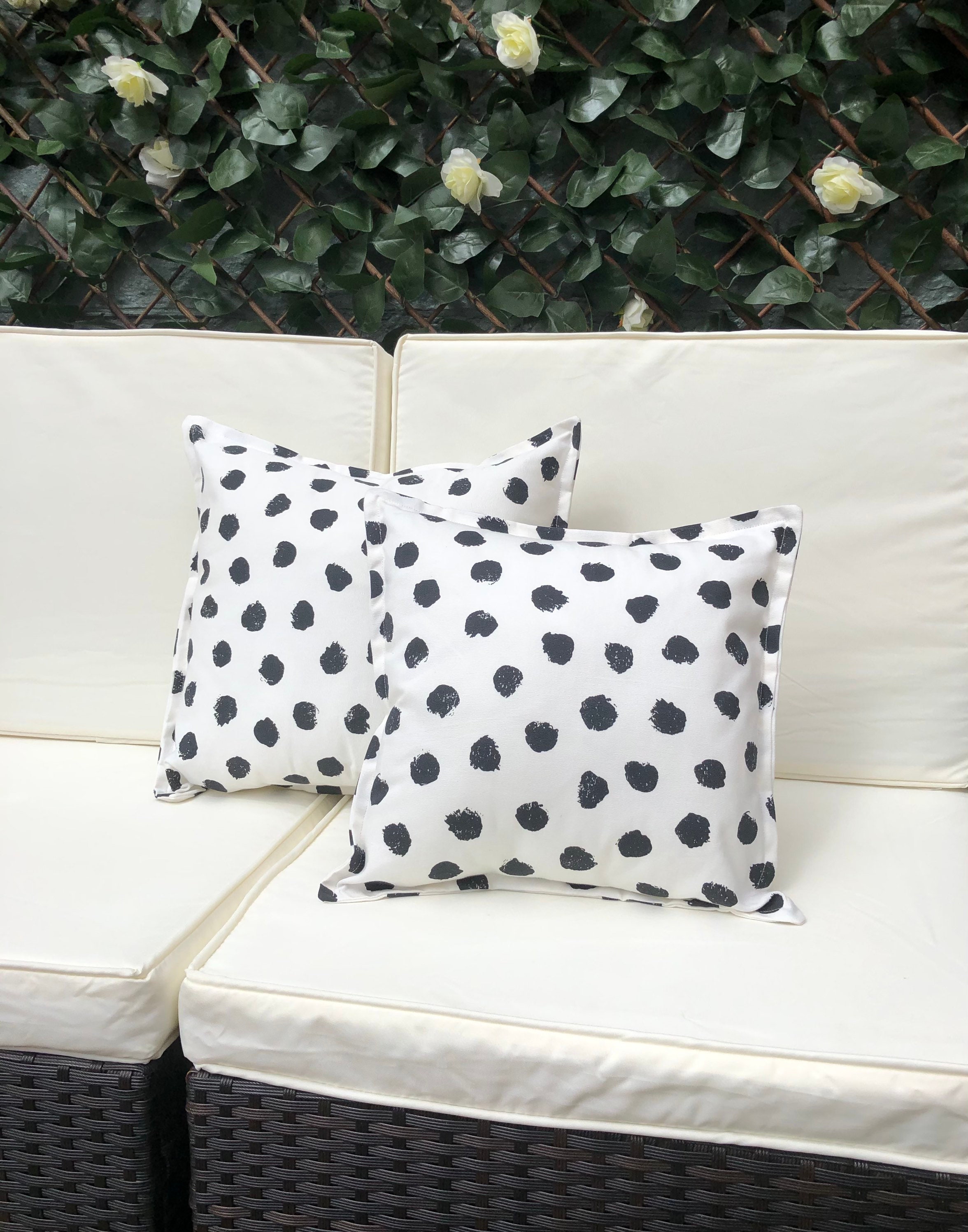 Spotted Monochrome Dalmatian Dot Cushion Etsy