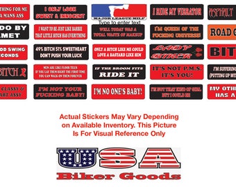 Womens Motorcycle Helmet Stickers 25 Pack