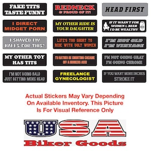 Mens Motorcycle Helmet Stickers 25 Pack