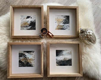 Set of 4 Acrylic Painting Abstract Painting Modern Art Decoration CSbARTStudio