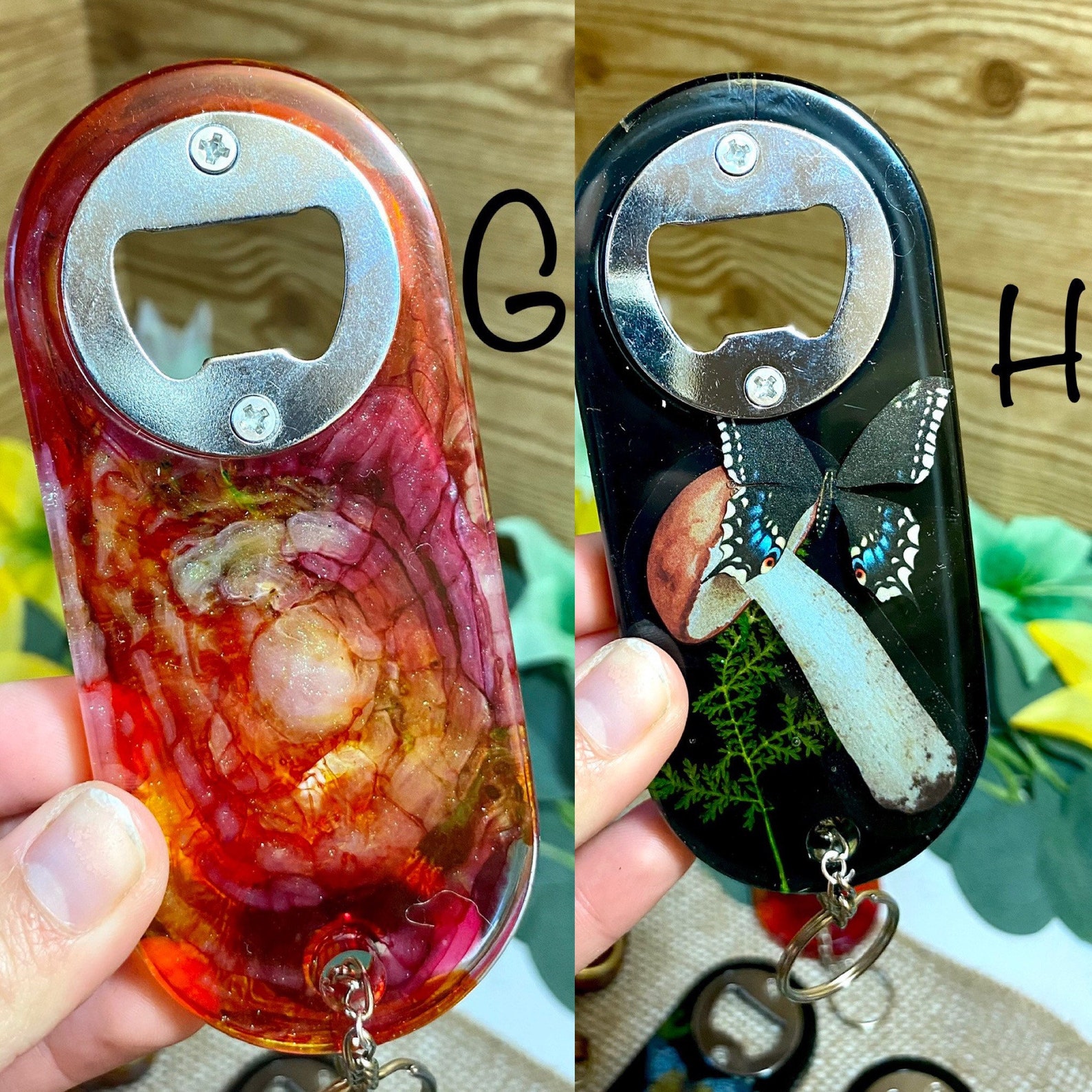 Bottle opener keychain assortment Etsy