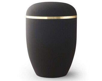 Biodegradable Matte Black Memorial Cremation Urn