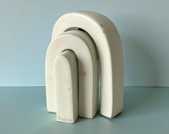 Engraved Soapstone Rainbow – Personalized Memorial Keepsake – Custom Pet Loss Gift – Natural Stone Rainbow Decor