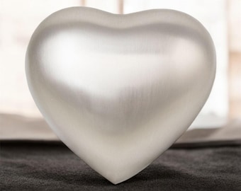Pewter Heart Small Cremation Keepsake Urn | Personalized Pewter Heart Urn