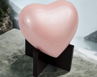Light Pastel Pink Pet Cremation Heart Urn with Engraving | Pet Memorial up to 20 lbs