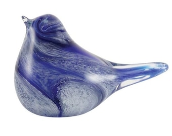 Elegant Glass Songbird Memorial Keepsake Urn| Small Keepsake Urn| Glass Urn