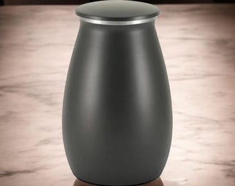 Pewter Matte Aluminum Pet Cremation Urn – Personalized Pet Memorial with Engraving