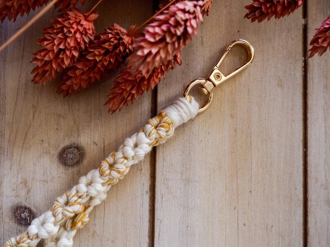 Macrame Handy Lanyard Set - 3 Stück Schlüsselanhänger Mit Armband