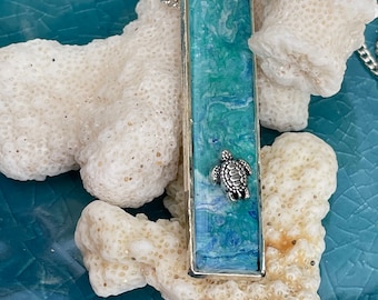 Ocean Turtle Necklaces | Nautical Jewelry | Beach Necklace | Sea Turtles | Resin Jewelry | Summer Wear | Boho Style | Ocean Jewelry
