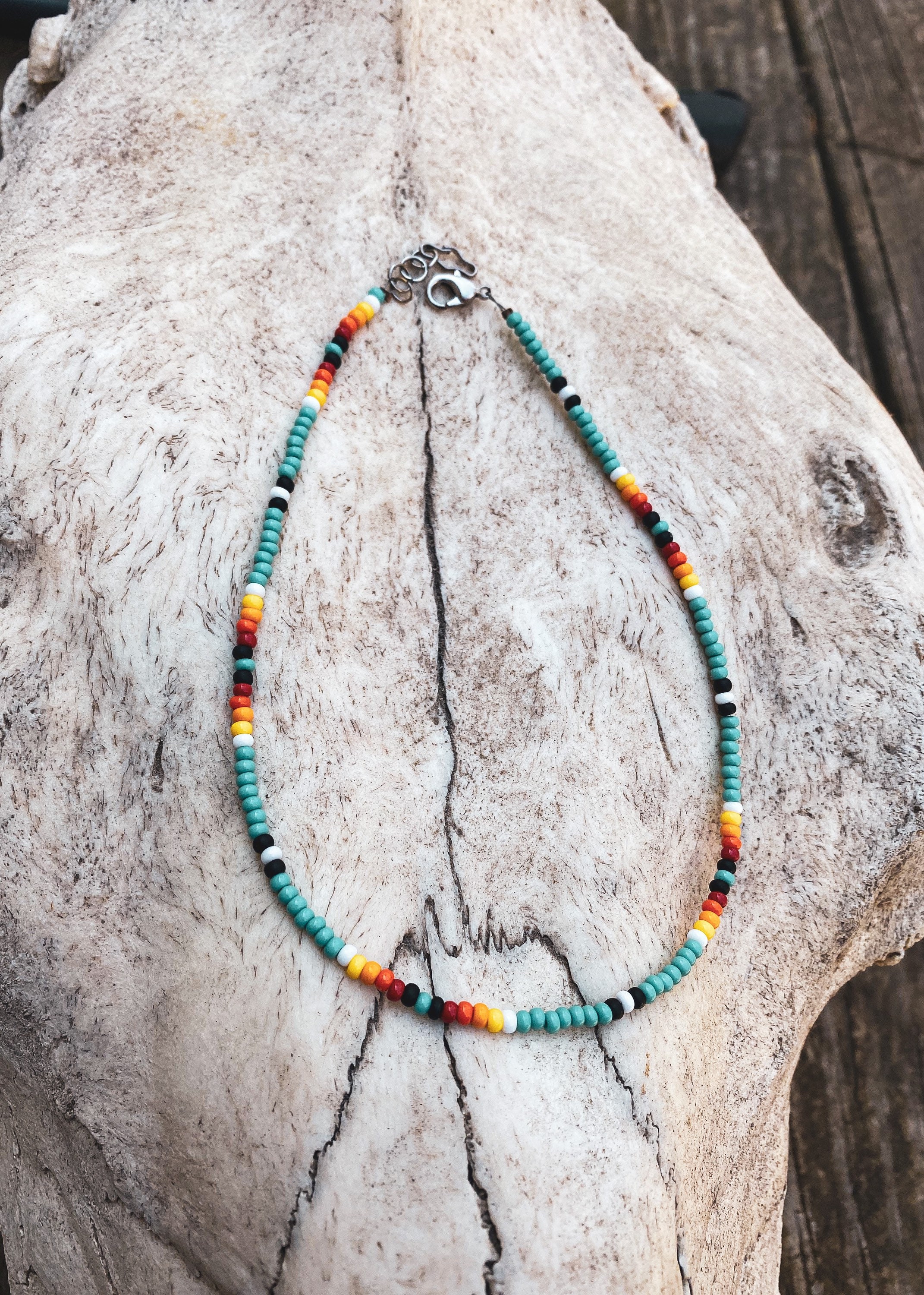 Western Serape Seed Bead Choker/Necklace Etsy
