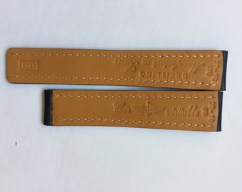 Breitling black leather straps 20-22-24 mm