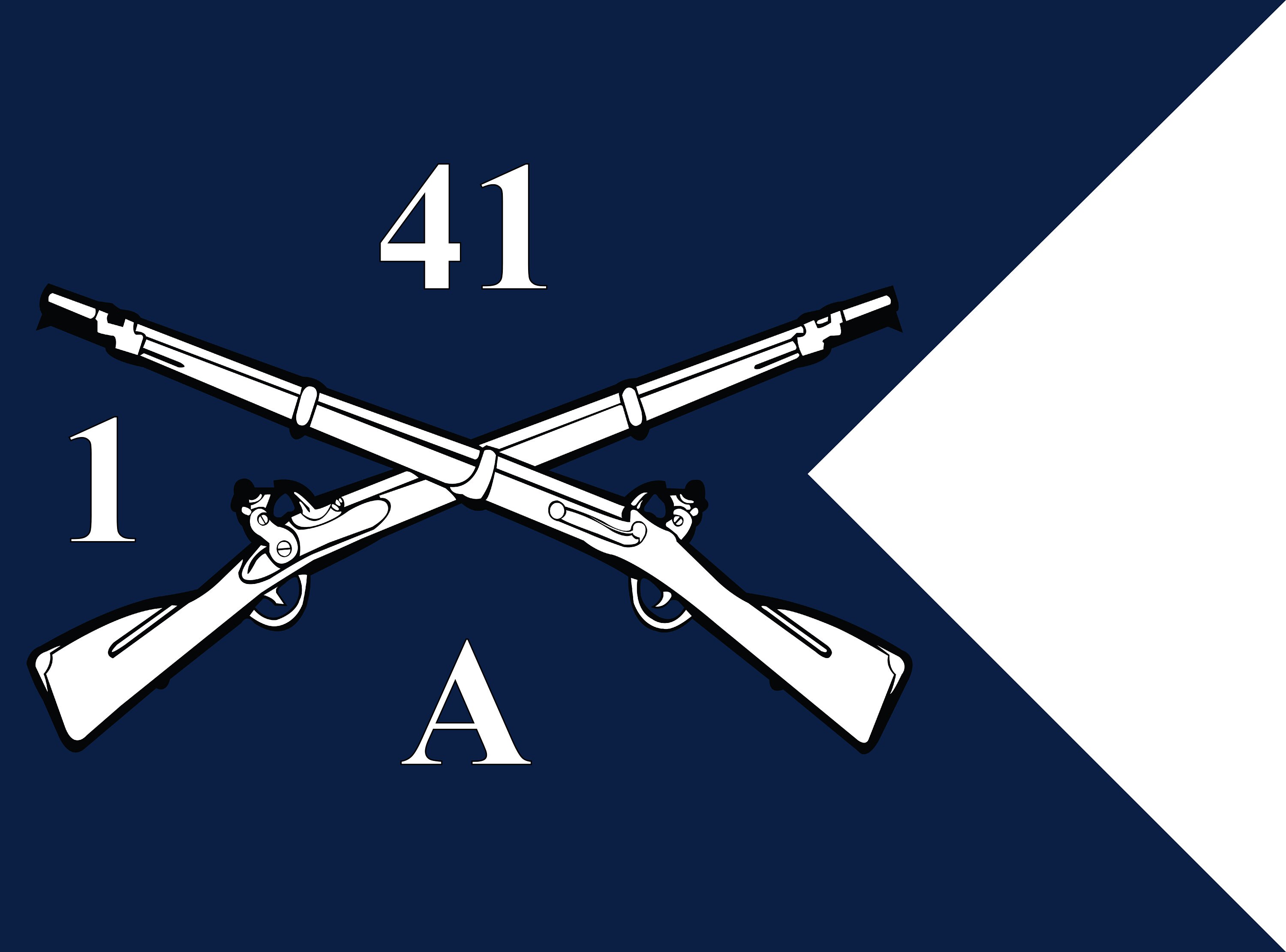 41st Infantry Regiment Guidon DoubleSided ABCDHHC 12 Etsy