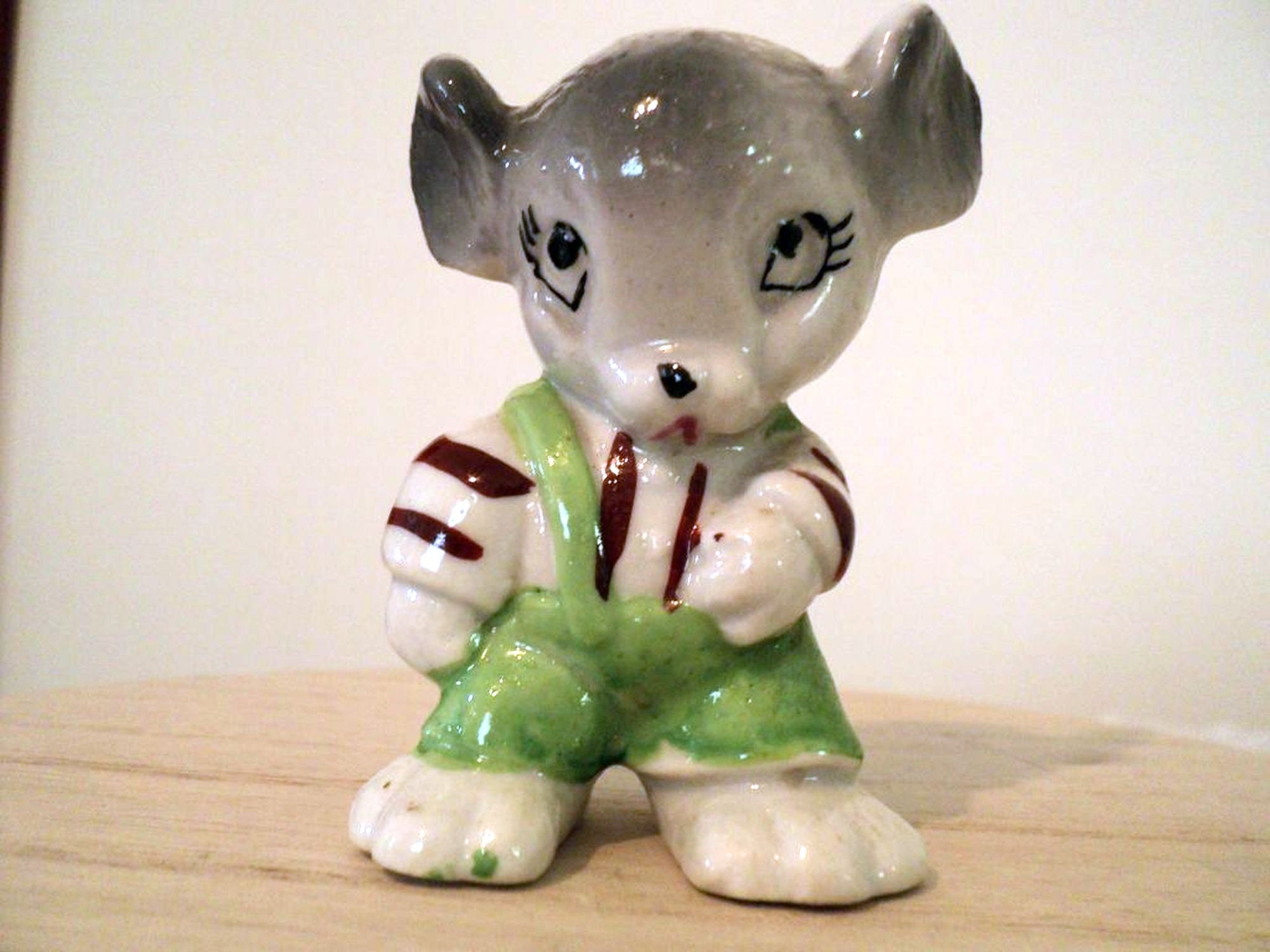 Vintage Mouse 3 tall figurine Japan | Etsy