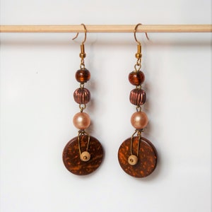 Mykerinos - Wisiorki d'oreille, perles en bois, perles verre, perles metal