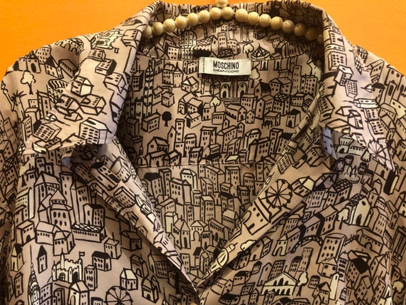 Moschino silk printed blouse