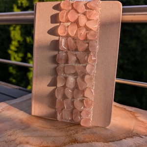 Notizbuch / Planer mit Rosenquarz liniert und Blanko