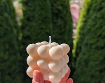Kerze "Bubble" aus Bio Rapswachs