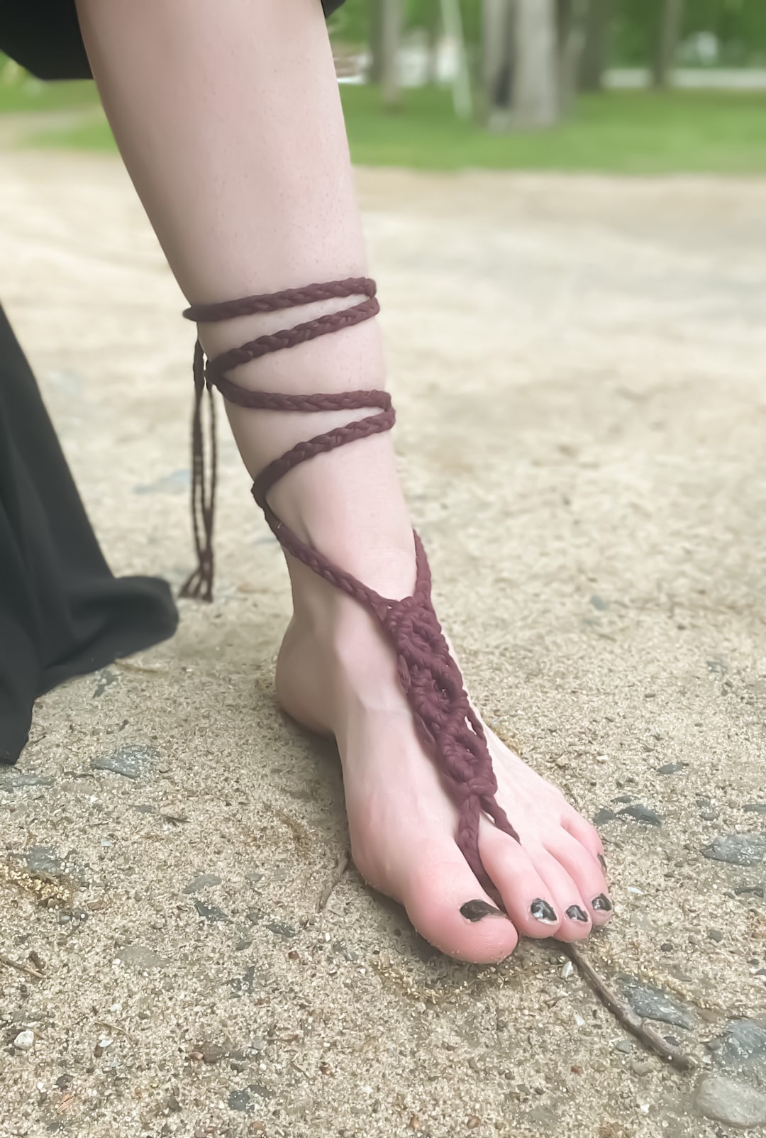 bohemian barefoot sandals