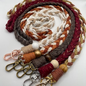 CUSTOM! Macrame Lanyard , Braided Lanyard for ID and Keys ,Macrame Lanyard, Lanyard for ID or Keys , Handmade Gift