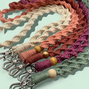 CUSTOMIZE! Macrame Lanyard , Beaded Lanyard , Handmade Gift , Custom Lanyard , Badge Holder, Key Holder , Boho Lanyard , Teacher Lanyard