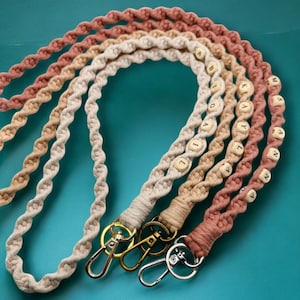 Custom Personalized Macrame Lanyard , Breakaway Lanyard, Teacher Lanyard