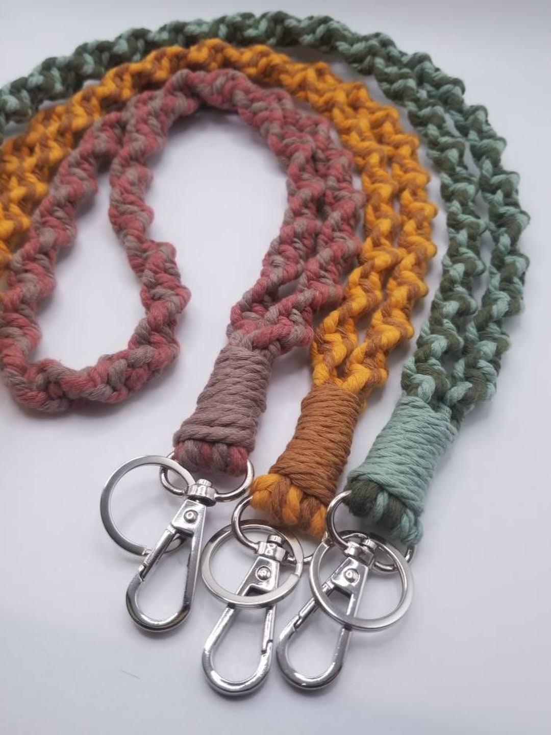 CUSTOMIZE Macrame Lanyard Handmade Gift Custom Lanyard Etsy