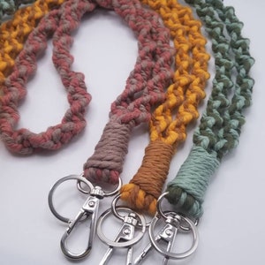 CUSTOMIZE! Macrame Lanyard , Handmade Gift , Custom Lanyard , Badge Holder, Key Holder , Boho Lanyard , keychain lanyard , Teacher Lanyard