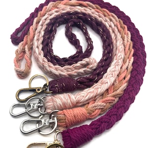 Macrame Lanyard , Custom made to order macrame braided lanyard , Lanyard for ID or Keys , Stocking Stuffer , Christmas gift , teacher gift